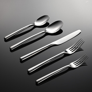 Ensemble de couverts <span class=keywords><strong>en</strong></span> acier inoxydable 430, finition mate <span class=keywords><strong>argent</strong></span>ée, <span class=keywords><strong>couteau</strong></span> et fourchette, pour mariages, buffets, restaurants, hôtels, qualité supérieure - Product Image 1