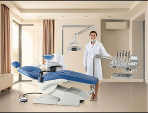 Sillones Dentales Eléctricos de Bajo Precio - Reposabrazos Giratorios de Lujo en Material PU con Diseño Amplio y Extendido - Product Image 2