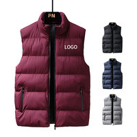 Nouvelle Arrivée Gilet Doudoune Hiver Chaud sans Manches pour Hommes Rembourré Coton en Stock