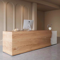 Bureau d'accueil personnalisé, simple et moderne, en bois pour bureau, salon, hôtels, salons de beauté, peinture, pour salles de sport, centres commerciaux