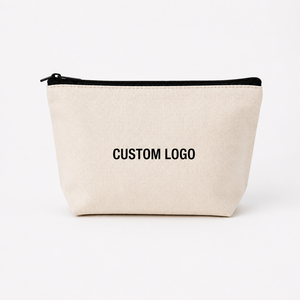 Customize Printed/Embroidery Cotton Canvas Bag Storage <b>Pouch</b> Custom Size Color Logo Canvas <b>Make</b> <b>Up</b> Bag - Product Image 2