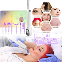 Vente en gros de baguette de thérapie cutanée haute fréquence portable 7 en 1, machine Darsonval à écran intelligent, masseur facial