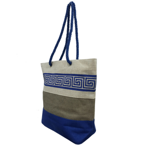 <b>Large</b> Fancy Jute Beach <b>Shoulder</b> <b>Bag</b> with Nice Fashionable Printing Manufacturer in India Kolkata West-Bangla - Product Image 4