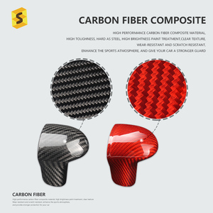 Perilla de palanca de marchas de fibra de carbono para <span class=keywords><strong>Audi</strong></span>, accesorios de decoración para coche, <span class=keywords><strong>A4</strong></span>, A5, Q5, A6L, Q7, A7, S6, S7 - Product Image 4