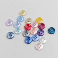 Tombol Resin imitasi poliester 18 L untuk kemeja 11.5mm kancing 4 lubang gaya sederhana dapat dicuci dengan kancing 11.5mm untuk garmen