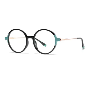 Factory wholesale Round Glasses Frame TR90 Anti Blue Light Eyeglasses Frame For Prescription Eyeglasses