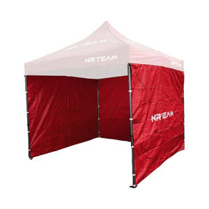 Kit parete laterale Gazebo in acciaio rosso per un facile montaggio Pergola in legno e pergolato per giardino giardino balcone per feste - Product Image 1