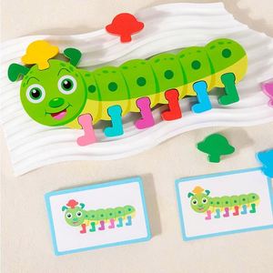 Wooden Early Educational Color Sorting Games Kids Color Classification <b>Clip</b> Beads Montessori Toys Fine Skills Concentration Toy - Product Image 6