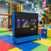 Tableau lumineux interactif LED Lite-Brite pour activités murales, grand tableau à chevilles arc-en-ciel pour enfants
