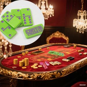 Jeu de jetons de domino en acrylique classique avec logo personnalisé en gros jeu de <span class=keywords><strong>dominos</strong></span> 28 pièces pour adultes - Product Image 2