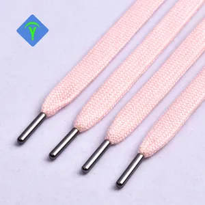13mm Poly flat Polyester cord w/3/4''rounded with metal aglets.