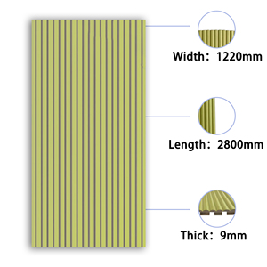 Modern Eco-Friendly PVC Embossed Wall Panels <strong>Green</strong> Waterproof Mildew-Proof Dining Interior <strong>Background</strong> 1220mm*2440mm Living Room - Product Image 3