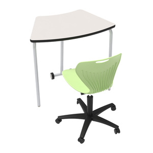 Student Folding <strong>Table</strong> School Furniture College Open Front Desks <strong>Movable</strong> <strong>Table</strong> Sixty Degree Segment <strong>Table</strong> with Steel Leg Frame - Product Image 5