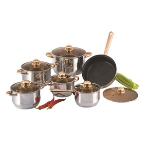 จีนขายส่งเครื่องครัวผู้ผลิตไม่ติดกระทะสแตนเลสชุดเครื่องครัว - Product Image 1