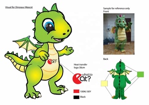 Disfraz de Mascota de dinosaurio personalizado/Diseño de Mascota de dinosaurio personalizado Disfraz de mascota personalizado - Product Image 3