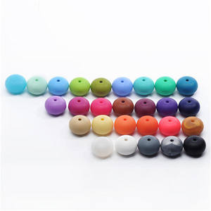 12MM सिलिकॉन मसूर मोती BPA मुक्त खाद्य ग्रेड अबैकस मोती शांत श्रृंखला बनाने के लिए बच्चे को पेश आने वाली <span class=keywords><strong>Teether</strong></span> खिलौने - Product Image 1
