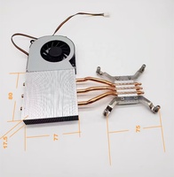Personnaliser tout-en-un dissipateur thermique pour PC refroidisseur de CPU dissipateur de caloduc à ailettes en aluminium pour ordinateur