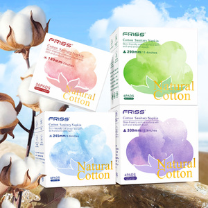 Serviettes hygiéniques jetables en coton Friss, hypoallergéniques, respirantes, biodégradables pour femmes - Product Image 2