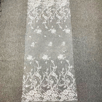 Dentelle à paillettes bleu Royal pour robe de mariée, design fantaisiste, à motifs personnalisés, P1185