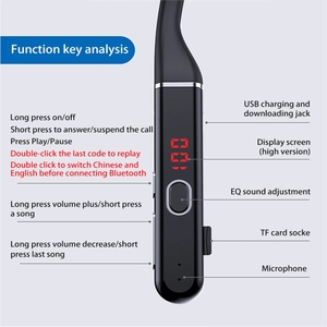 Auriculares magnéticos inalámbricos, compatibles con Bluetooth, banda para el cuello, estéreo, deportivos, impermeables, con cancelación <span class=keywords><strong>de</strong></span> ruido - Product Image 5