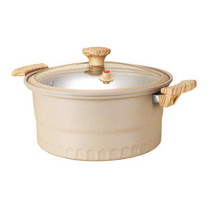 Olla para Sopa Estilo Romano, Color Blanco Hueso, Antiadherente, Capacidad de 1L, Diseño de Doble Asa con Aislamiento - Product Image 1