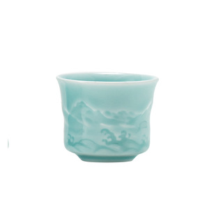 ถ้วยชาเซลาดอนลายนูนทรงกระบอก สำหรับชงชาแบบกังฟู ใช้ในบ้าน - Product Image 5