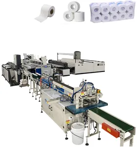 Factory manufacturing multi rolls toilet paper making packing machine produce line cost