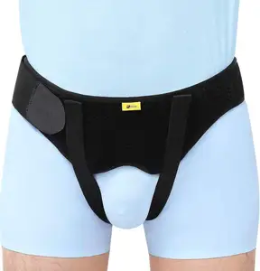 Ceinture de soutien pour hernie avec sangle de taille réglable, ceinture pour hernie avec <span class=keywords><strong>2</strong></span> coussinets de compression amovibles, matériau respirant - Product Image 1