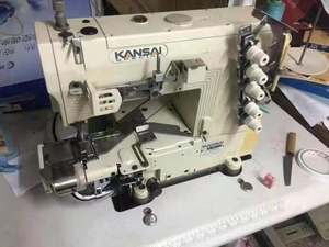 Machine à coudre industrielle à bras cylindrique Kansai Special 9803 d'occasion de bonne qualité, pour point de recouvrement supérieur et inférieur, à vendre - Product Image 4