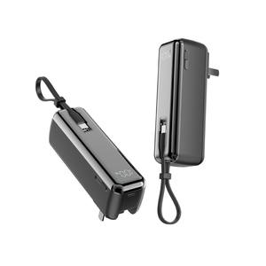 Rapid Charge AC Adapter Plug 5000mAh Mini Portable <strong>Power</strong> Bank PD 22.5W QC2.0 Type-C Output Digital Display Outdoor Mobile <strong>Power</strong> - Product Image 3