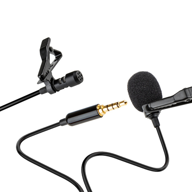 3.5mm Wired Metal Lavalier Omnidirectional Condenser Microphone for Camera Compatible with DSLR Cameras and Recorders