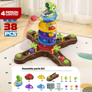 Juguete de pelota educativo para niños, Torre rodante multijugador, máquina deslizante de Bolas de plástico, juego de aprendizaje, pelota que rebota, montaje DIY - Product Image 3