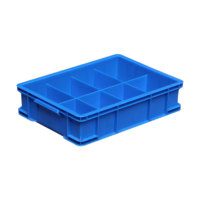 Entrepôt multifonctionnel Boîte à pièces empilables à 8 grilles Bac de rangement en plastique avec séparateur
