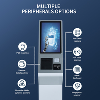 Kiosque de terminal de paiement 15.6 21.5 pouces, machines de commande automatisée, libre-service, contrôle d'équipement de supermarché, système de tickets de file d'attente