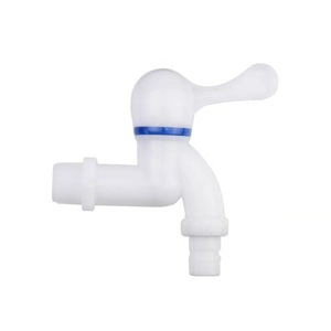 Robinet de machine à laver en plastique, 4 points, anneau bleu, eau froide simple, ouverture rapide, valve PP, installation facile - Product Image 4