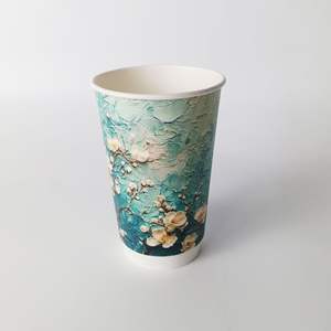 Vaso de Papel Personalizado con Logotipo para Bebidas Frías y Calientes, Vasos de Papel Seguros para Alimentos, Antiderrames, Agarre Cómodo - Product Image 6