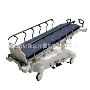 Cama de Reanimación Hidráulica Médica con Altura Ajustable, 4 Ruedas con Bloqueo Central, Carro de Hospital - Product Image 2