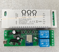 Interruptor Inteligente WiFi Tuya de 2 Canales y 433mhz, Módulo Smart Life, Relé de 7-32V, Control Remoto WiFi RF, Compatible con Voz, Alexa, Google Home