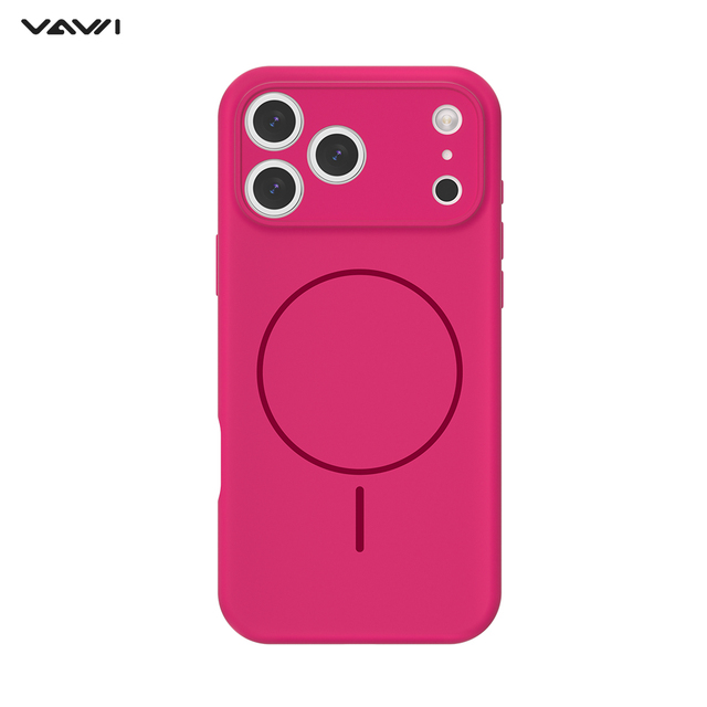 VAWI S042 Liquid Silicone case Wholesale for IPhone12 13 14 15 16 17 Pro Max Lens Camera Magnetic Silicone Shockproof Phone case