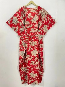 Gathered Waist Floral Print <b>Kaftan</b> <b>Dress</b> for Women Long Boho Style <b>Dress</b> Relaxed Fit Drawstring Casual Wear Outfit - Product Image 5