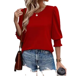 Blusas de Diseñador para Mujer, Ropa de Verano, Blusas de Moda con Mangas Cortas, Camisas con Cuello en V 2025, Conjuntos de Ropa, Blusa con Logotipo Personalizado - Product Image 3