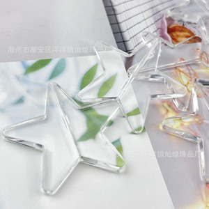 Acrylic Five-Pointed <b>Star</b> Pendant Transparent With Hole For Wedding Decoration Christmas Door Curtain Crystal <b>Lamp</b> - Product Image 4