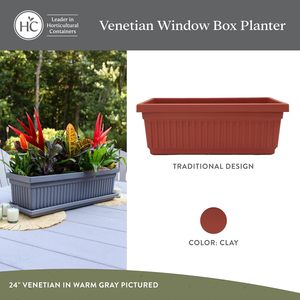 Pot de fleurs corinthien <span class=keywords><strong>en</strong></span> plastique rectangle de 60cm pour jardin - Product Image 6