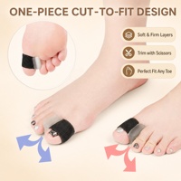 Séparateur d'orteils double pour hallux valgus et surlapposition osseuse, en TPE et nylon, souple, invisible, à double trou, orthèse d'orteil, modèle 44, Chine