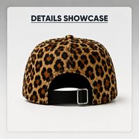 Casquette Snapback à Visière Plate Motif Léopard Personnalisé, Visière Bicolore, Motif Dollar, Style Urbain, Personnalisation OEM Usine