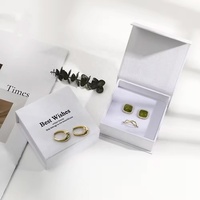 Emballage en carton mat personnalisé pour bijoux, boîte magnétique pour collier, boîte rigide à rabat pour bague, boucles d'oreilles, pendentif, bracelet, boîte à bijoux, écrin pour bague