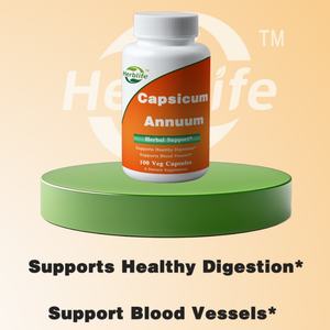 Venta Caliente OEM - Personalizable - Pimiento Cayena (Capsicum Annuum) 500 Mg, Apoyo Herbal, 100 Cápsulas Vegetarianas - Product Image 3