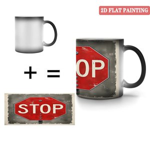Custom Mug Frosted Black 11oz <b>Ceramic</b> Heat Color Changing Magic Sublimation <b>Cup</b> - Product Image 4