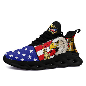 Nouveautés 2026 : Baskets décontractées pour hommes, chaussures à plateforme avec motif drapeau américain pour femmes, vente en gros de chaussures |   FN003-26018026-1 - Product Image 3