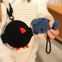 Porte-clés en peluche amusant grenouille, poussin, pingouin, jouet animal souple à rebond lent, idéal pour pendentif de sac à dos, petit cadeau décoratif